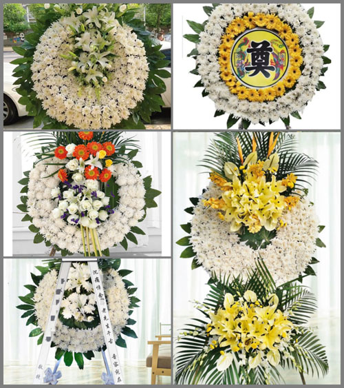 山东青岛平度市古岘镇前湾上村花圈速递